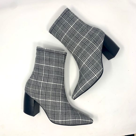 Jeffrey Campbell Shoes - Jeffrey Campbell Sport Pointed Toe Bootie in Plaid